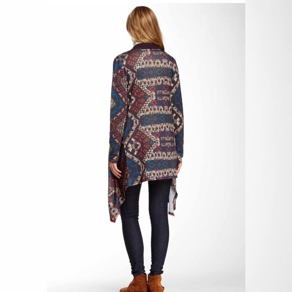 Liberty Love Aztec Print Waterfall Cardigan 5/$25 - Picture 6 of 6